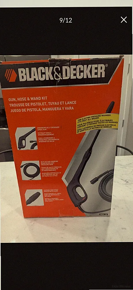 BLACK+DECKER Gun, Hose & Wand Kit 22BDA-100 for Electric Pressure Washer, Black