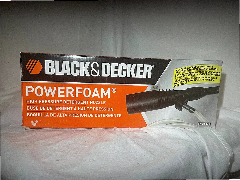 Black & Decker Powerfoam High Pressure Detergent Nozzle Presure Washer Adapter