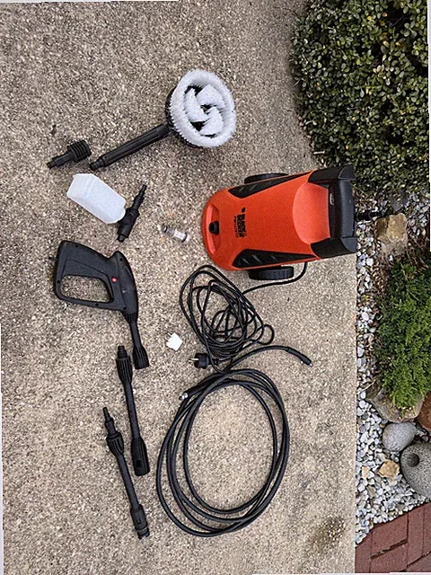 BLACK+DECKER PW1470td 1400w 110 Bar, 360L/Hr Pressure Washer for Car wash, Parts