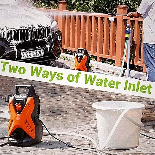 BLACK/ORANGE - Paxcess Portable Lightweight Electric Power Washer Machine with