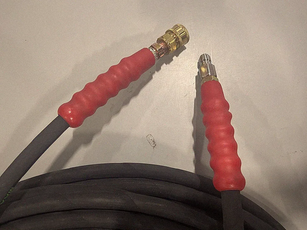 BLACK/RED - TIANTINGHEN 100FT PRESSURE WASHER HOSE MAX 4800 PSI