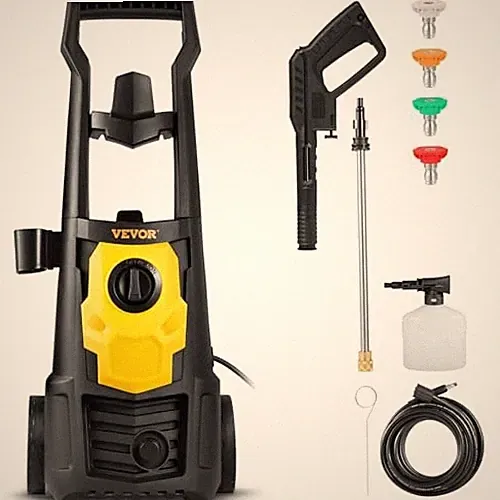 BLACK/YELLOW - VEVOR ELECTRIC PRESSURE WASHER, 2000 PSI 1.76 GPM, PORTABLE