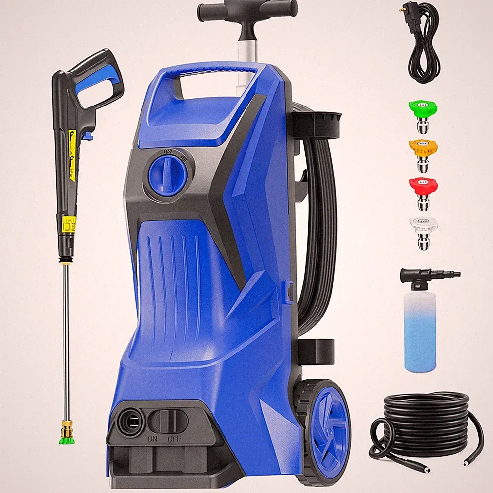 Blue Electric Pressure Washer 4800PSI 2.6GPM | Includes 4 Nozzles & Foam Cannon