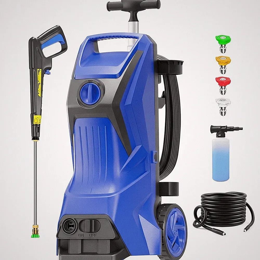 Blue Electric Pressure Washer 4800PSI 2.6GPM | Includes 4 Nozzles & Foam Cannon