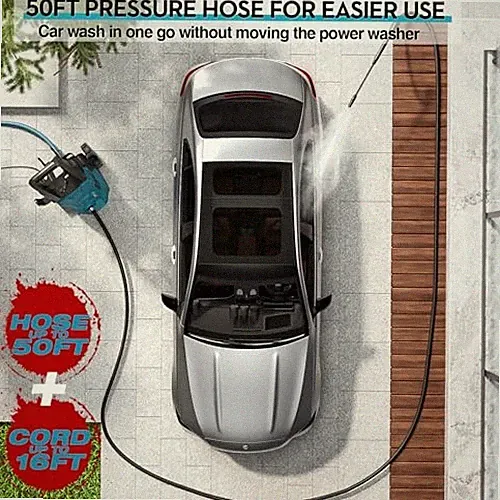 BLUE - GREENER ELECTRIC PRESSURE WASHER 3800 PSI, ADJUSTABLE NOZZLE, 2.4GPM