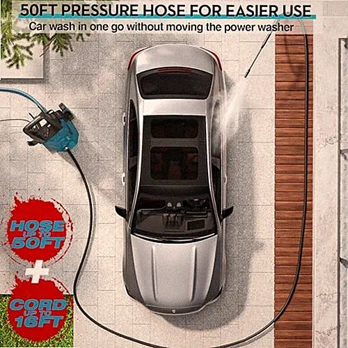 BLUE - GREENER ELECTRIC PRESSURE WASHER 3800 PSI, ADJUSTABLE NOZZLE, 2.4GPM