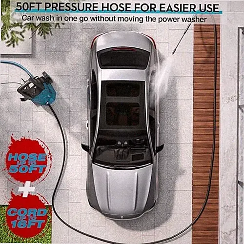 BLUE - GREENER ELECTRIC PRESSURE WASHER 3800 PSI, ADJUSTABLE NOZZLE, 2.4GPM
