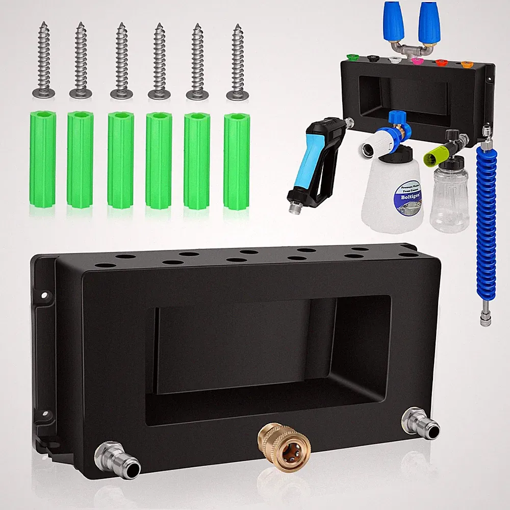 Boltigen Wall Mounted Pressure Washer Gun Holder, Foam Cannon Organize Black