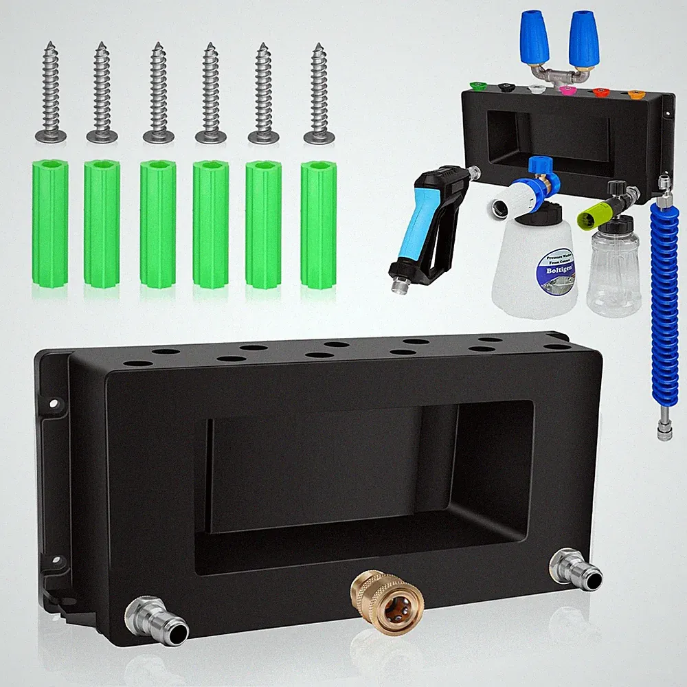 Boltigen Wall Mounted Pressure Washer Gun Holder, Foam Cannon Organize Black