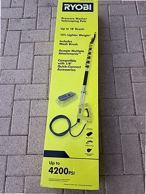 BRAND NEW Ryobi RY31EP26 18 ft Pressure Washer Telescoping Extension Pole