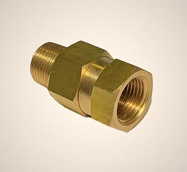Brass 3/8 NPT Size Pressure Washer In Line "Live" Hose Swivel Coupler 3600 PSI