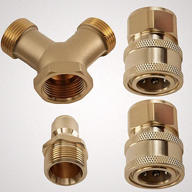 Brass 3/8'' Quick Connect Y-Adapter Pressure Washer Tee Splitter Coupler 5000PSI