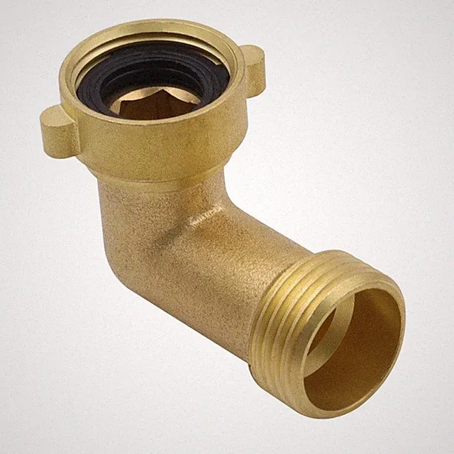 Brass 90 Degree Elbow Home Garden Fuel Gas Air Water Hose Joint Adapter Fittings