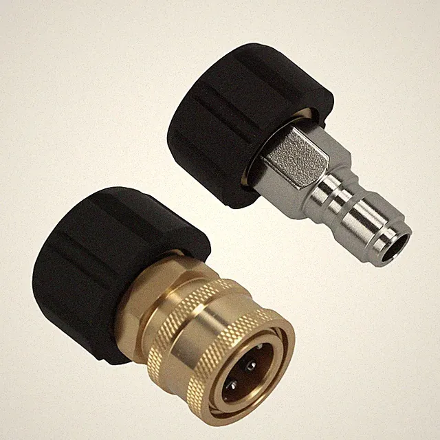 Brass Adapter Set M22-14mm 3/8in for Pressure Washer Gun Hose Pump 5000 PSI
