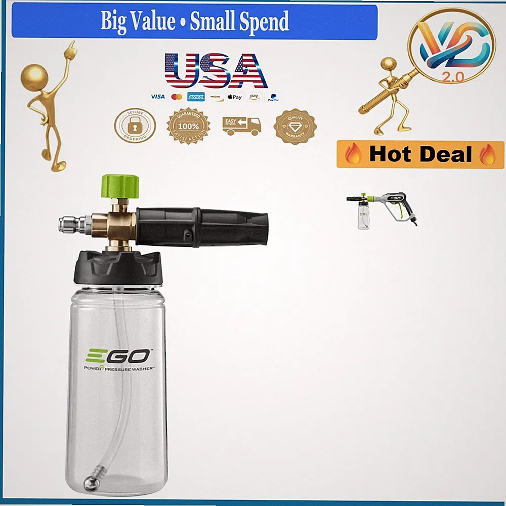 Brass Foam Cannon for 3200PSI Pressure Washer with Adjustable Nozzle