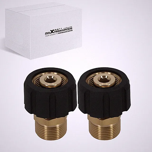 Brass M22 Pressure Washer Adapter 14mm to 15mm Female Quick Connect 5000 PSI