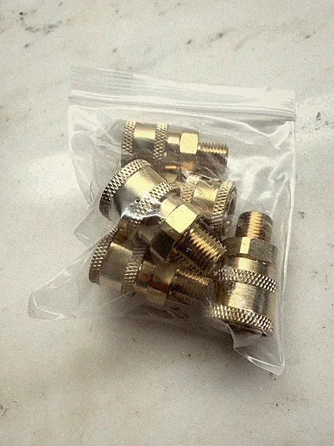 Brass Pressure Washer 1/4 NPT Male Quick Connect QC Socket Coupler 5qty