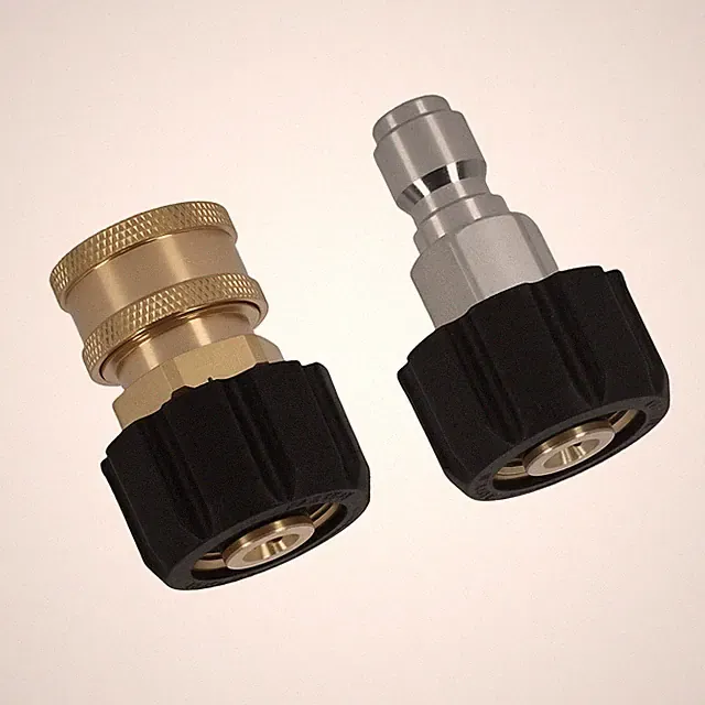 Brass Pressure Washer Adapter M22-14mm Female 3/8" Quick Connect 5000 PSI