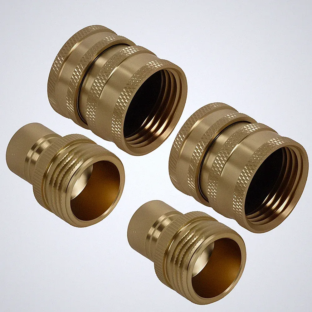 Brass Pressure Washer Coupler Quick Connect Adapter 3/4" Hose Fittings 4Pcs