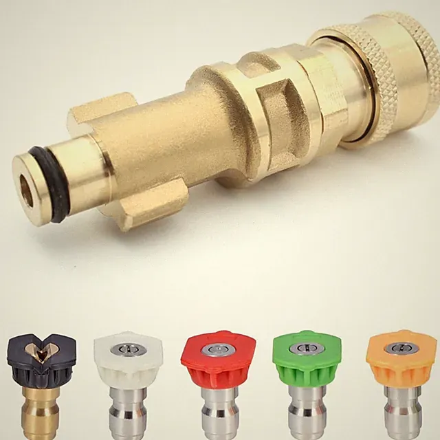 Brass Pressure Washer Gun Adapter,Electric Power Washer Accessory Part,1/4"Qu...