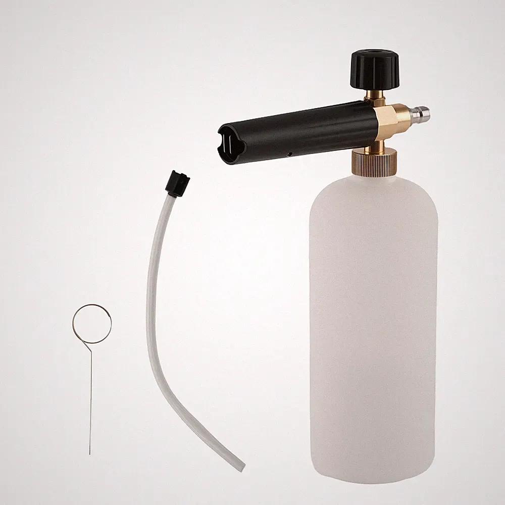 Brass Snow Foam Lance fit Pressure Washer 1000PSI+ Bottle Car Wash Soap Cannon