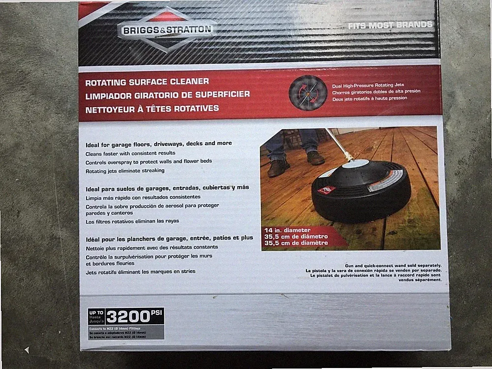 Briggs & Stratton 14" Rotating Pressure Washer Surface Cleaner