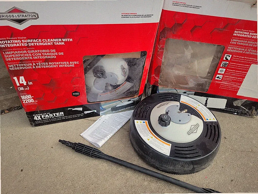 Briggs Stratton 6327 14" Rotating Pressure Washer Surface Cleaner Lot 2 New Used