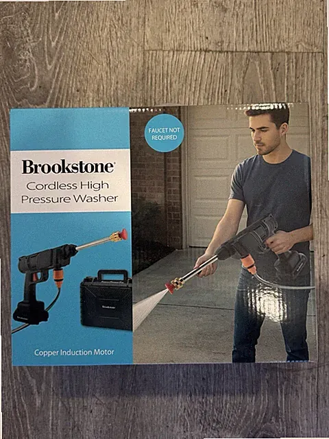 Brookstone Cordless High-Pressure Washer Portable Rechargeable - Brand New