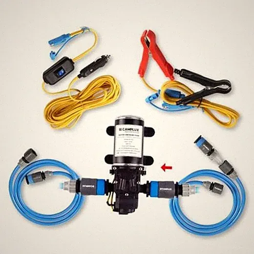 CAMPLUX 12V 1.6 GPM 65 PSI High Pressure Pump for Caravan RV Water Pump Kit