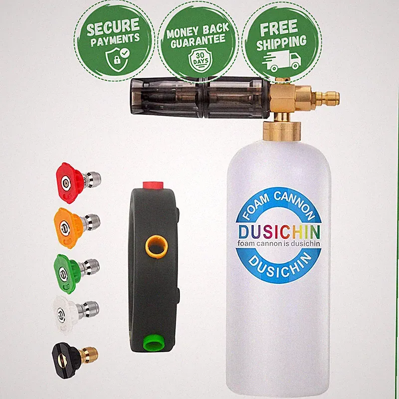 CANNON SNOW FOAM PRESSURE WASHER SPRAY JET Car Wash Cleaning Adjustable Nozzle