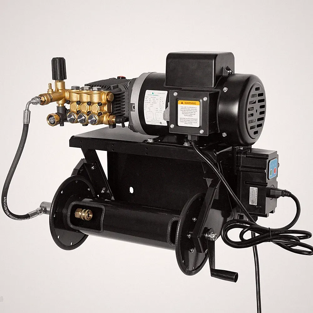 Canpump Pressure Washer: Wall-Mount w/ Hose Reel, 2 hp, 115 V, Total Stop System