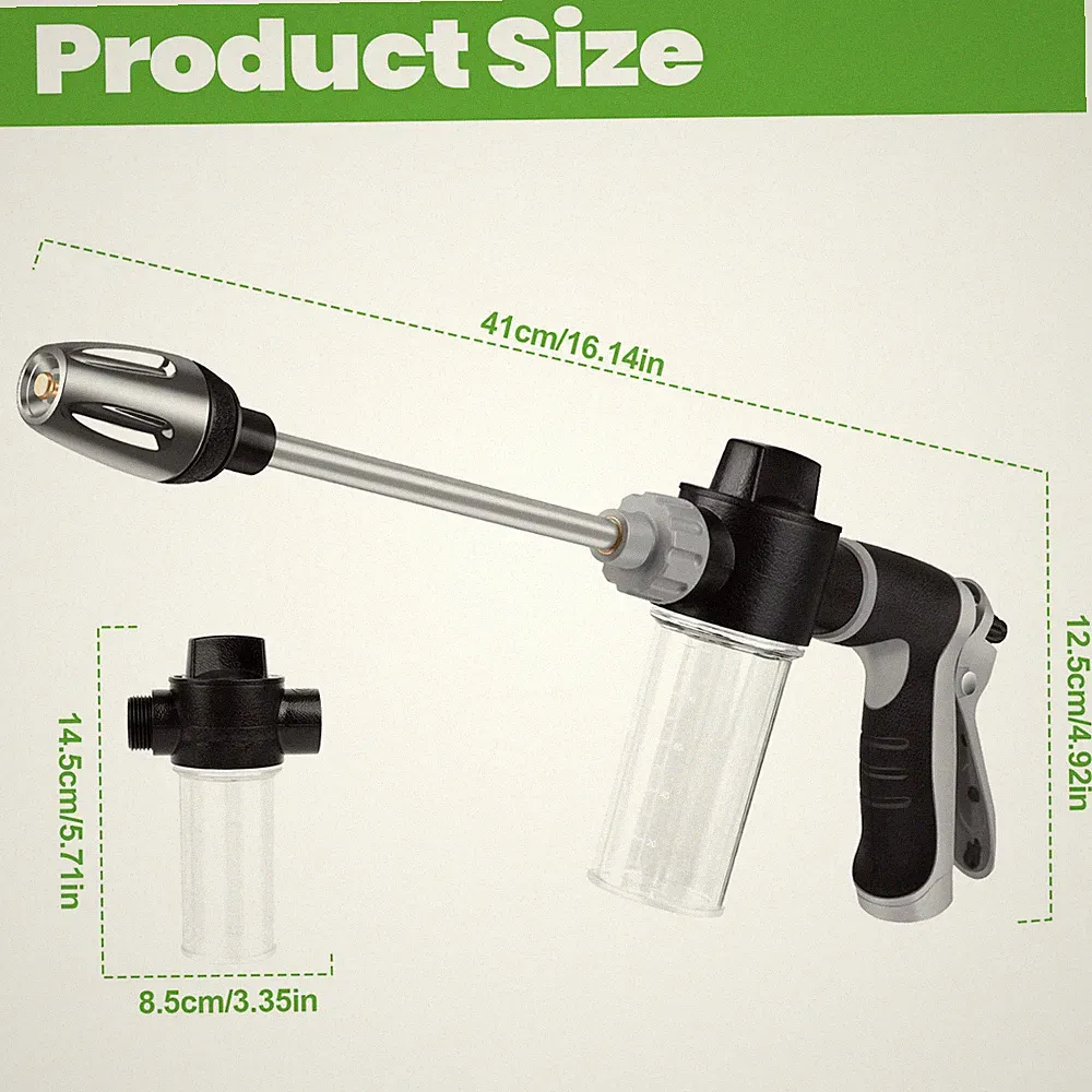 Car High Pressure Power Gun Water Spray Garden Hose Nozzle Pipe Lawn Washer Tool