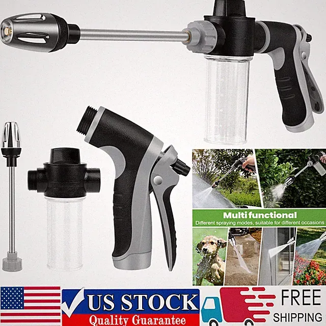 Car High Pressure Power Washer Spray Water Gun With Nozzle Hose Tips Garden Tool