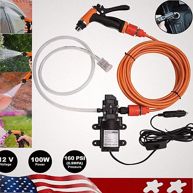 Car Pressure Washer Electric Gun Portable 12V High Power Cleaner With Water Pump