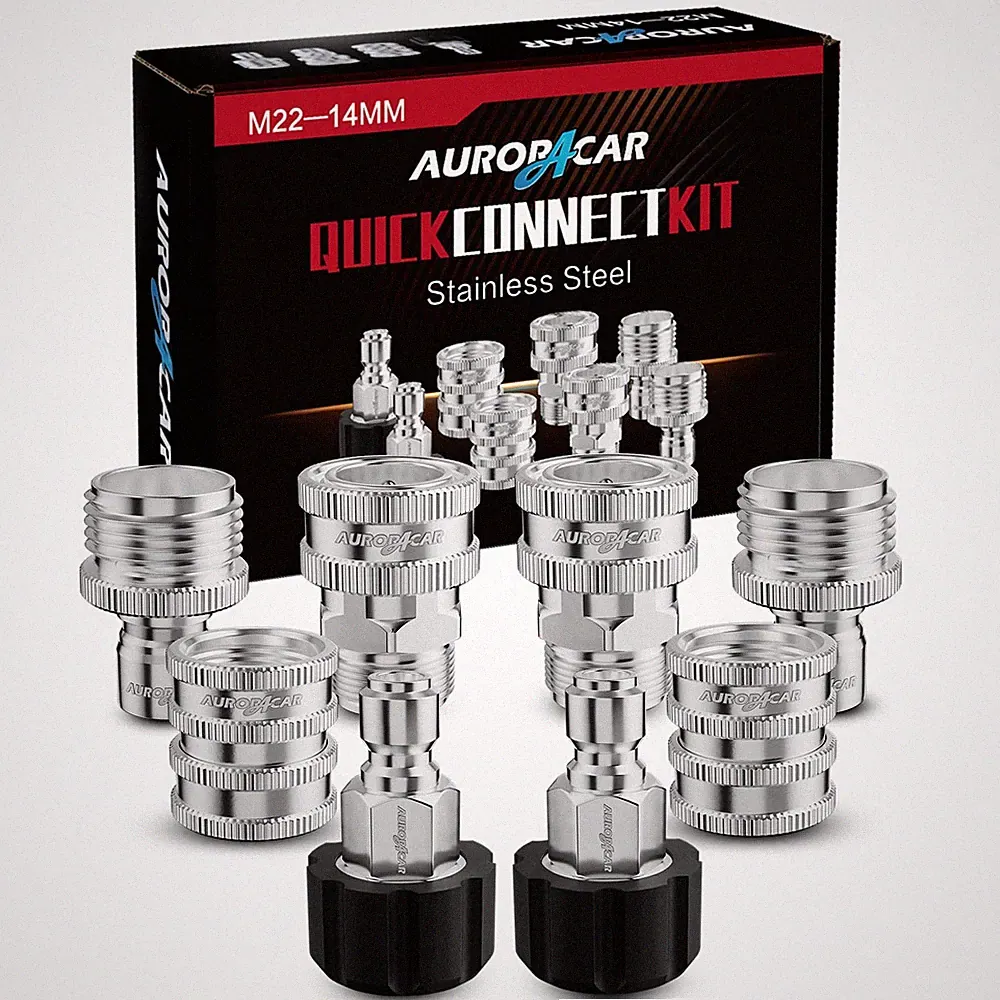CAR Pressure Washer Quick Connect Kit, Stainless Steel Pressure Washer...