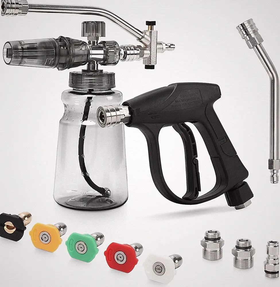 Car Pressure Washer with Foam Gun 5200 PSI, Heavy Duty Brass Snow Foam Cannon Ki