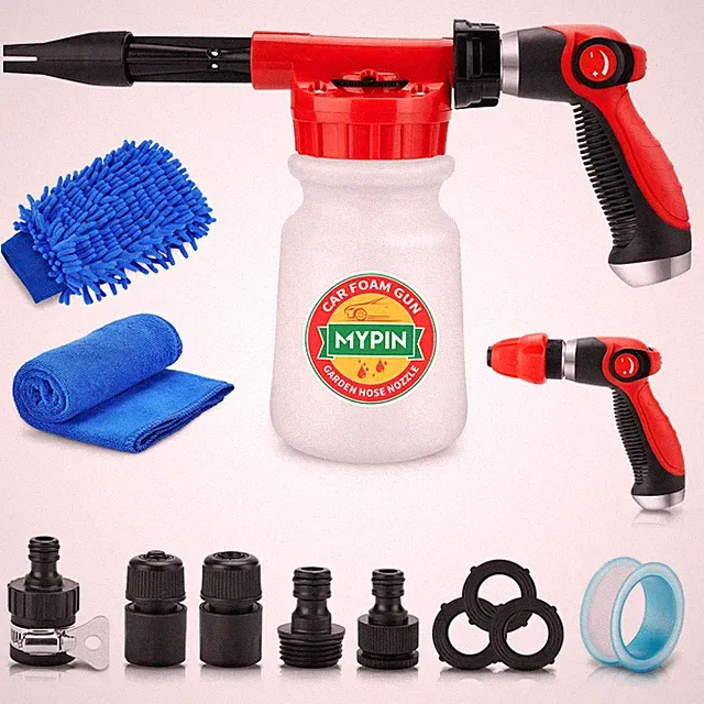 Car Wash Foam Gun/Hose Sprayer, 16 IN 1 Cannon, Adjustable with 2.5-6 Ratio D...