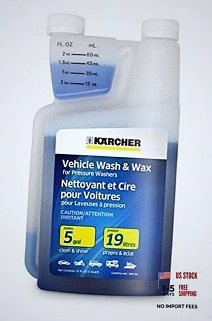 Car Wash & Wax Soap for Pressure Washers 1 Quart Vehicle Wash