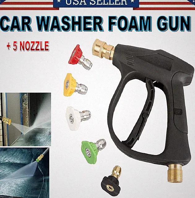 Car Washer Foam Gun Pressure With 5pcs Soap Spray Quick Release 3000PSI 6HP Gun