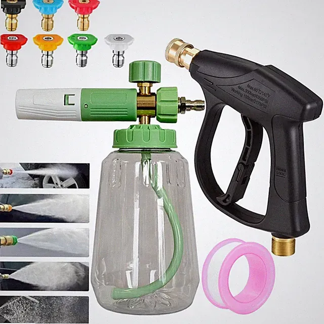 Car Washer Gun Foam Sprayer Cannon with 7 Nozzles for Car Washing Home Garden