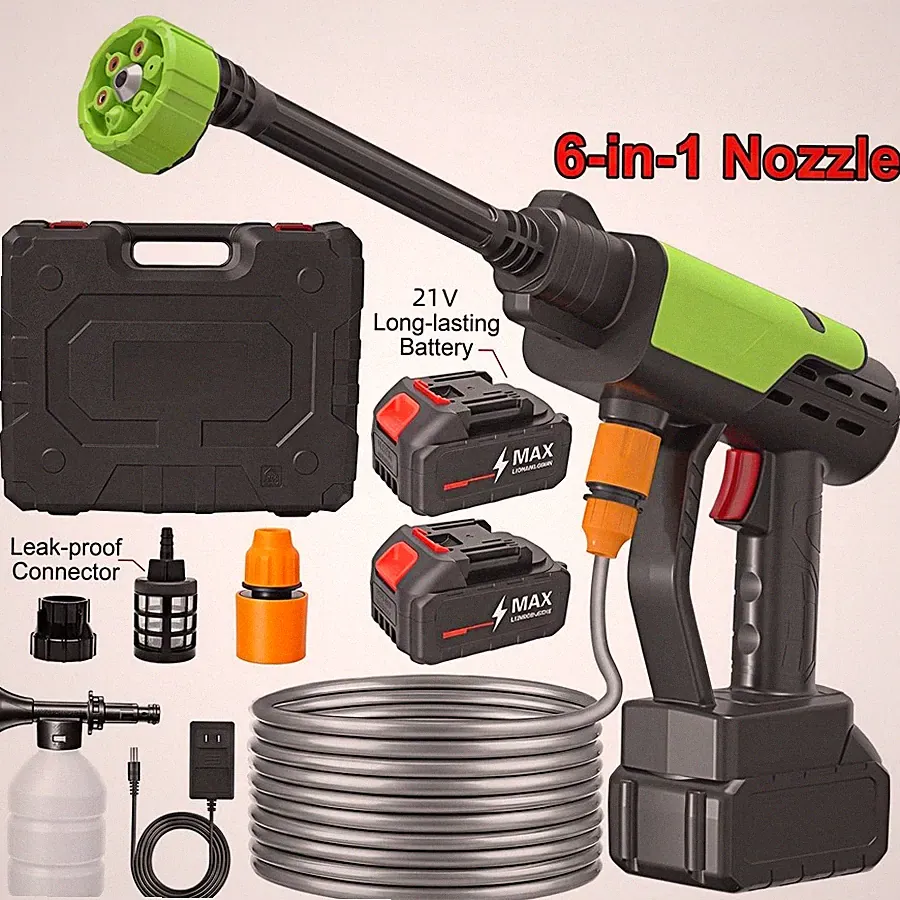 Car Washer Pressure Portable Wash Gun 21V Cordless Electric Cleaning Machine