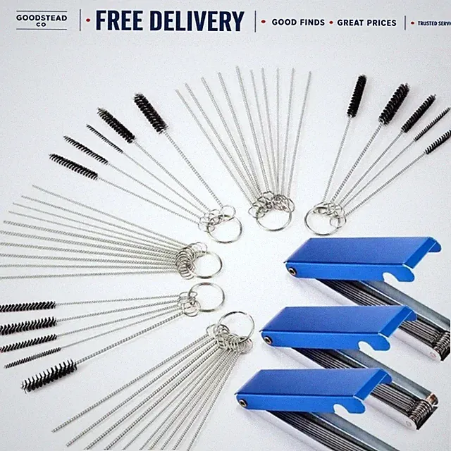 Carburetor Carbon Dirt Jet Cleaning Needle & Brush Tool Kit for Auto Motorcycle