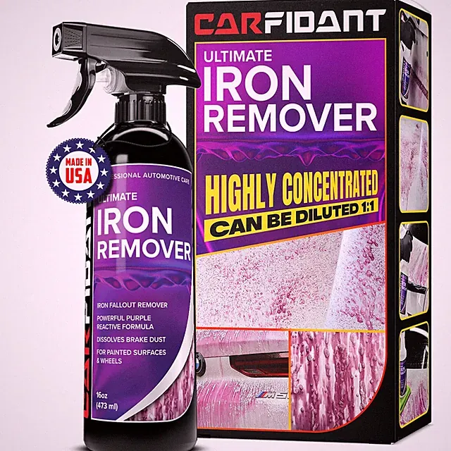 Carfidant Iron Remover For Car Detailing Color-Changing Formula For Brake Dust