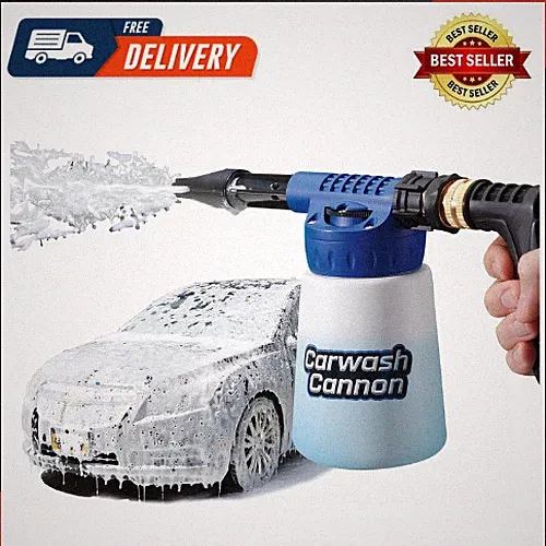 Carwash Cannon Foam Blaster Nozzle for Car Truck Boat & More 5 Spray
