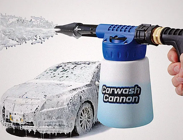 Carwash Cannon Foam Blaster Nozzle Gun for Car, Truck, Boat & More - 5 Spray Set