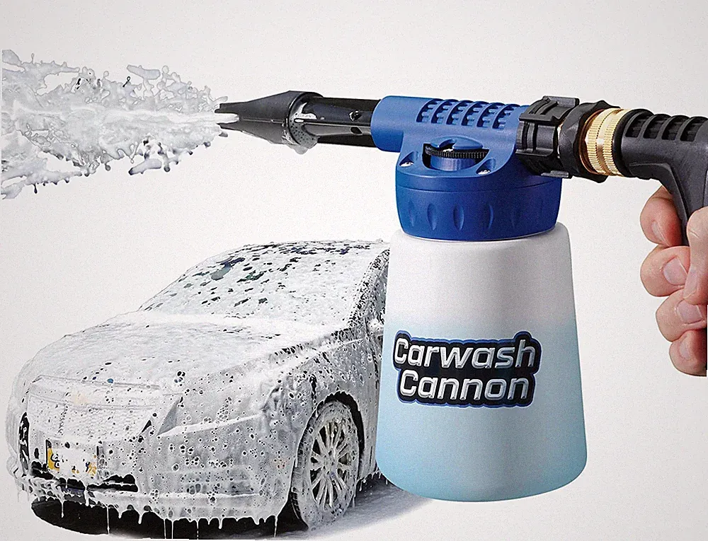 Carwash Cannon Foam Blaster Nozzle Gun for Car, Truck, Boat & More - 5 Spray Set