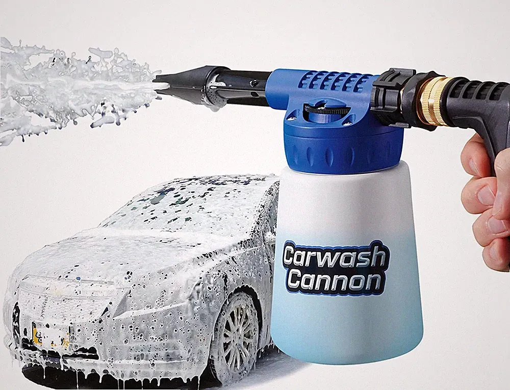 Carwash Cannon Foam Blaster Nozzle Gun for Car, Truck, Boat & More - 5 Spray Set