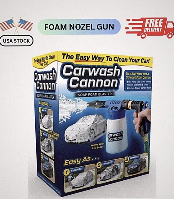 Carwash Cannon Foam Gun Hose Nozzle Thick Soap Foam No Pressure Washer NeededXL