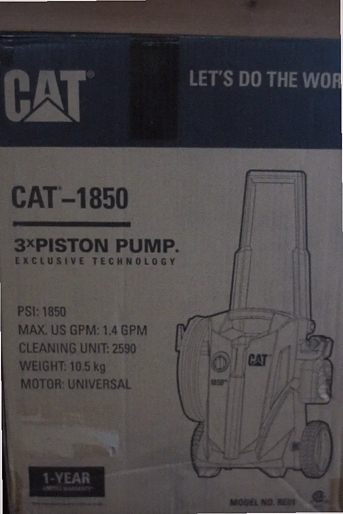 CAT Electric Pressure Washer 1850 PSI 1.4 GPM with 20' high-Pressure Hose