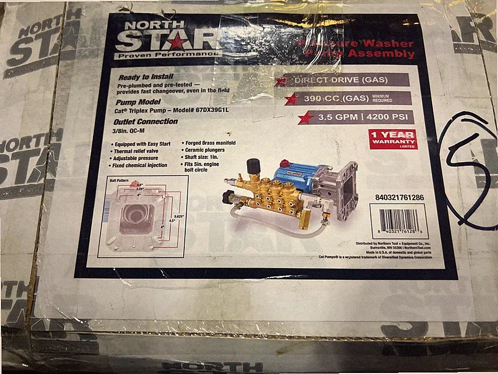 Cat Pumps Pressure Washer Pump, 4200 PSI, 3.5 GPM, Direct Drive, Gas,67dx39g1l